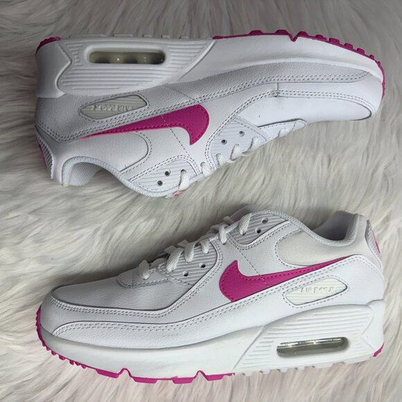 Nike Air Max 90 Low Running Shoes White Pink HF6358-101 VNDS GS Sz 5.5/WMNS 7 - Picture 4 of 7
